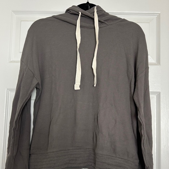 Grey Pact NWT Waffle Hoodie - Picture 1 of 3